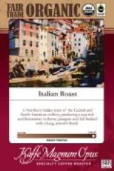 Fair Trade Organic Italian Roast Blend Coffee